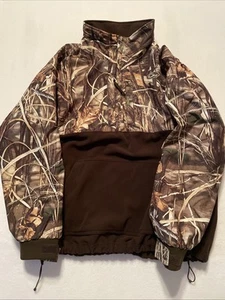 Drake Waterfowl 1/4 Zip Camo Pullover Coat Advantage Max 4 Fleece Men’s Size 2XL - Picture 1 of 8
