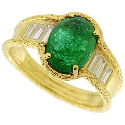 Anillo Van Cleef & Arpels Esmeralda (Zambia) Diamante K18YG US#5-1/4 P0044597 Foto 1 de 4