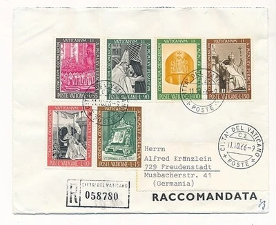 D222546 Pope John XXIII Registered Cover Vatican City - Image 1 of 2
