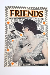 VINTAGE SHEET MUSIC 'FRIENDS' JULIAN ELTINGE FEMALE IMPERSONATOR DRAG QUEEN - Bild 1 von 5