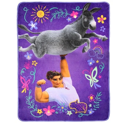 Disney Encanto Luisa Flex Donkey Lift Plush Throw Blanket 46' x 60' - Image 1 of 4