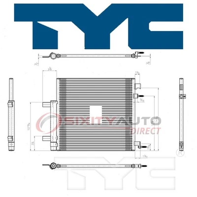 TYC AC Condenser for 2013-2015 Chevrolet Spark AC Air Conditioning Heating az Foto 1 de 4