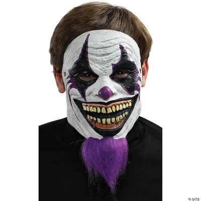 Adult's Clown Mask With Purple Beard - Scary Halloween Mask Horror Costume Acces - Image 1 of 4