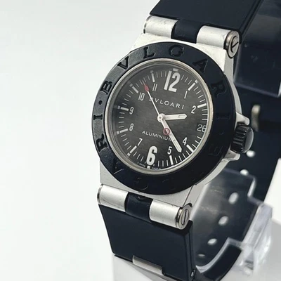 BVLGARI AL32TA Aluminium Quartz Watch 32mm Check Dial New Battery - Image 1 of 4