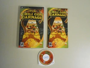 Chili Con Carnage Sony PSP 2007 Estuche de disco y manual - Imagen 1 de 4