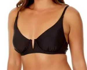 NUEVO CON ETIQUETAS Anne Cole Studio Traje de Baño Bikini Sujetador Mujer’s M 34B 36C Alambre V Top Negro - Imagen 1 de 6