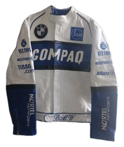 Chaqueta de cuero real vintage BMW Compaq Racing motocicleta talla 2XL XXL - Imagen 1 de 21