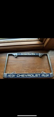 Vintage 1955 Chevrolet Chevelle Metal License Plate Frame Chevy Corvette Bel Air - Image 1 of 4
