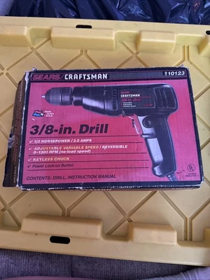 Taladro reversible de velocidad variable de 3/8 pulgadas Sears Craftsman de colección Foto 1 de 4