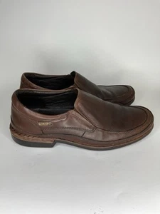 pikolinos mens shoes Loafers Slip Ons Size 42 US 9 Brown Leather Made In Spain - Picture 1 of 19