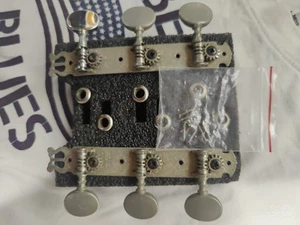 VINTAGE 50er JAHRE NICKEL STIMMWIRBEL MIT BUCHSEN & SCHRAUBEN - Bild 1 von 12