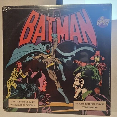 VTG Batman Stacked Cards 1975 Power Records SEALED Vinyl LP Catwoman Joker Cover - Imagem 1 de 4