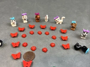 Mini Figure Butterfly Ladybug,Dog Puppy,Cats Rabbits Pets 36 Pieces Lego Friends - Picture 1 of 15