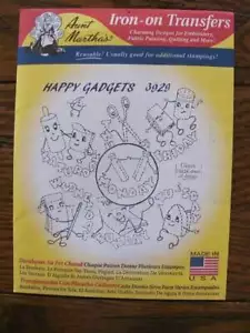 Aunt Martha's Hot Iron Transfer #3929 Happy Gadgets Pattern New - Picture 1 of 1