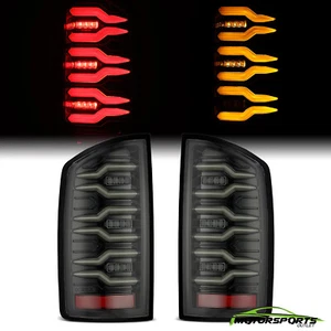 Fit 02-06 Dodge Ram 1500/03-06 Dodge Ram 2500/3500 LED Tail Lights Alpha-Black - Foto 1 di 9