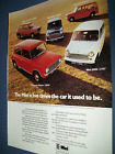 1973 MINI British magazine color car ad -Clubman Saloon Estate Mini GT 850 1000