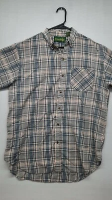 Camisa con botones de ballesta a cuadros manga corta talla grande Foto 1 de 4