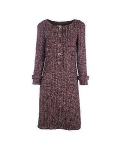 $7125 12 A NEW CHANEL Gold Black Red Lurex Jeweled Tweed SUIT COAT DRESS 38   - Picture 1 of 9