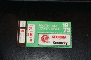 1973 KENTUCKY AT GEORGIA COLLEGE FOOTBALL TICKET STUB  - Picture 1 of 2