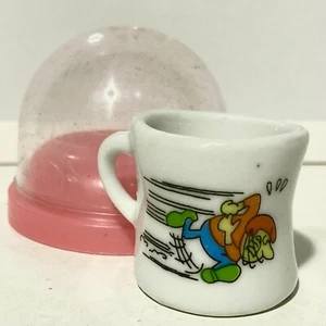 FOOTBALL Mini Ceramic Mug Vtg 1997 Sports Miniature Cup Vending Machine Capsule - Picture 1 of 4