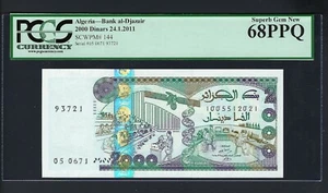 Algeria 2000 Dinars 24-01-2011 P144 Uncirculated Graded 68 - Picture 1 of 2