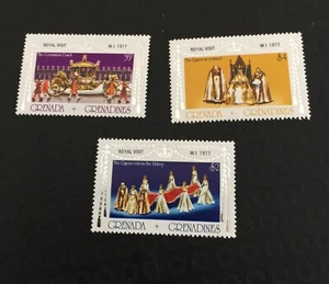 Grenada Grenadines Royal Visit Silver Jubilee Queen Elizabeth Mnh Set - Picture 1 of 2