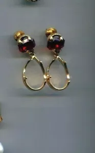 Pendientes colgantes Oscar de la Renta oro rojo - Imagen 1 de 2