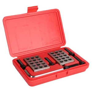 1-2-3 Block Gauge Blocks Matched Milling Machinist 23 Holes W/ Screws Wrench Ca - Picture 1 of 7