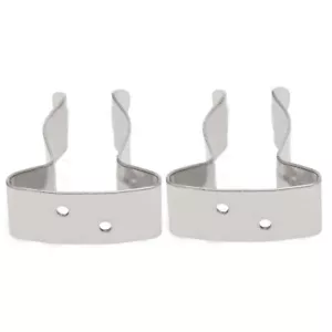 ISURE 2Pcs 304 Stainless Steel Boat Hook Wall Mount Tube Holder Spring Clamps - Picture 1 of 5