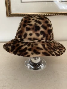 Jacques Le Corre Paris Women's Leopard Wool Hat - Picture 1 of 11