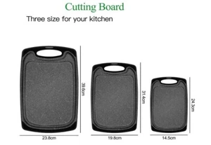 SHURFFY Chopping Board Set of 3 Small to Large Chopping Boards for Kitchens - Picture 1 of 7