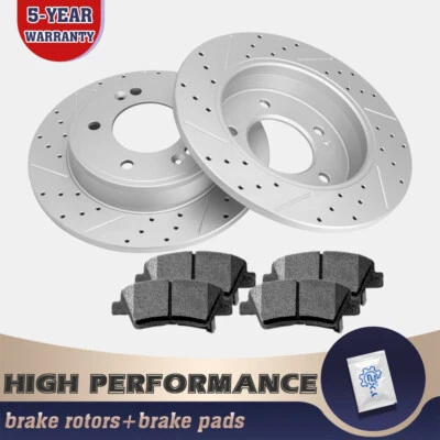 Rotores de freno traseros + pastillas de freno de cerámica para Hyundai Elantra 2011-2016 Foto 1 de 4