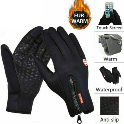Winter Gloves Waterproof Touch Screen Ski Thermal Windproof Otdoor Warm Gloves - image 1 of 4