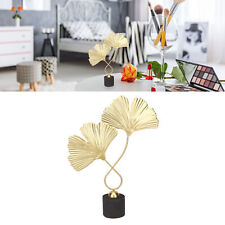 Leaf Statue Double Headed Ginkgo Shape Golden Attractive Decoration ✲