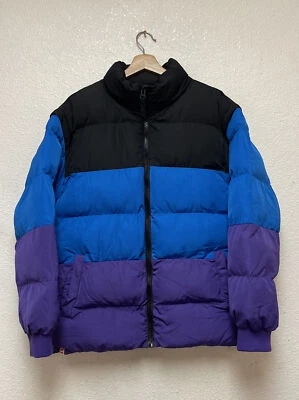 NUEVO CON ETIQUETAS Lego X Target Hombres Chaqueta acolchada Abrigo Chaleco Convertible Manga Tonal Rayas Foto 1 de 4