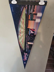 ATLANTA BRAVES 12X30   WOOL/SOFT FELT VINTAGE NCAA  PENNANT 5/2/24 - Picture 1 of 2