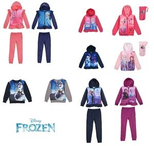 Disney Official Frozen Girls Boys Olaf Sweatshirts Tracksuits Showerproof Coats - Picture 1 of 37