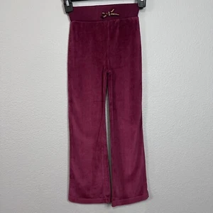 Calvin Klein Jeans Girls 6x Velour Vine Red Burgundy Casual Pants - Picture 1 of 5