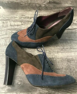 SPORTMAX сделано в Италии красивый многоцветный замши 4 дюйма каблуках размер 39 США 9 - Изображение 1 из 4