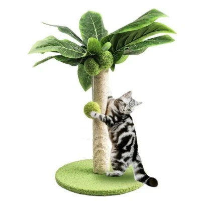38cm Cat Tree Durable Tower Scratching Post Cute Kitten Activity  Climbing Frame - Image 1 of 4