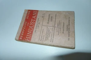 Europeans Guide to Hindustani book A.T Shahaney Karachi Educational Publishing - Picture 1 of 9