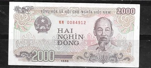 VIETNAM #107a 1988 OLD XF CIRCULATED OLD 2000 DONG BANKNOTE BILL PAPER MONEY - Picture 1 of 1