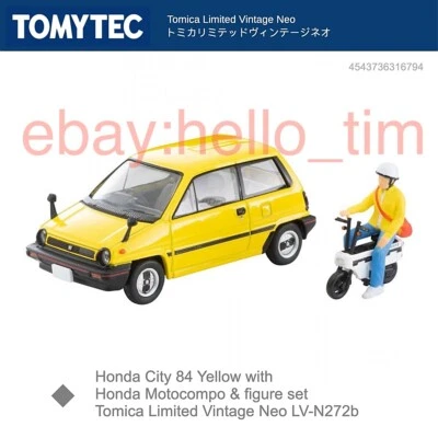 TOMYTEC Tomica Limited Vintage Neo LV-N272b Honda City R Yellow 316794 - image 1 of 4