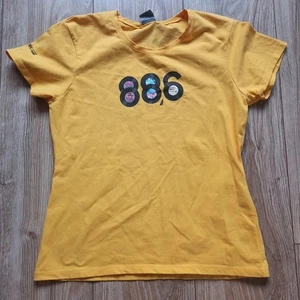 Jerzees Radio Helsinki 88.6 gelb Grafik T-Shirt Gr. M Baumwolle Elasthan - Bild 1 von 6