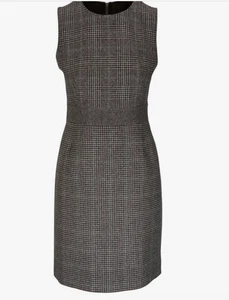 Akris Gray & Black Cashmere A-Line Dress SIZE 10 RETAIL $2990 - Picture 1 of 9