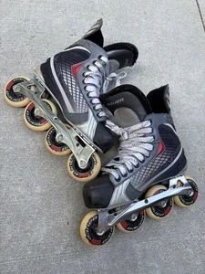 Bauer Vapor RX Rush Rollhockey Schlittschuhe Hi-Lo Blades Größe 6R US 7,5 Schuhgröße - Bild 1 von 24