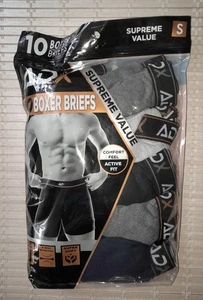 NUEVO CON ETIQUETAS (PRECIO DE VENTA SUGERIDO POR EL FABRICANTE $58) ADX Paquete de 10 calzoncillos boxer para hombre talla S cómodo sensación ajuste activo... - Imagen 1 de 4