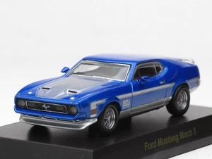 1/64 Kyosho Ford Mustang Mach 1 2Nd Generazione Blu/Argento 1971 Cvs 31 Usa Sport - Foto 1 di 6