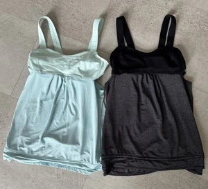 LULULEMON Youth Girls 6/7 Sleeveless Workout Lightweight Inside Bra~LOT OF 2 - Picture 1 of 10