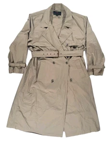 Vintage 1980's Abercrombie & Fitch Mens Large Beige Trench Coat  - Picture 1 of 8